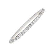 DEMEGLIO 18K White Gold Stretch Diamond Tennis Bracelet